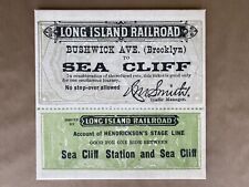 Sea Cliff, New York 1910 RARE RAILROAD/TROLLEY TICKET POSTER on CANVAS 20 X 20 picture