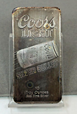Vintage 10 oz Sunshine Mining ~ Coors Light Silver Bullet ~ 10oz 999 Silver Bar picture
