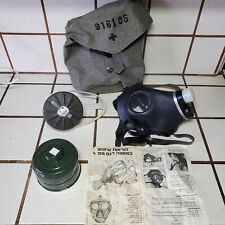 NOS Vintage Israeli Adult Civilian Protective Gas Mask w/ Filters & Case picture