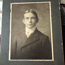 Antique Cabinet 1920's good looking young man hair fashion photograph 8'inch picture