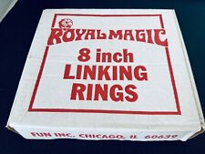 10 Royal Magic 8 Inch Linking Metal Rings w/ Box Fun Inc. Chicago picture