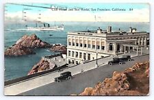Postcard Cliff House and Seal Rocks San Francisco California Steamer Ship picture