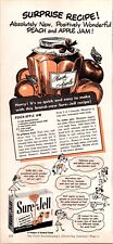 1949 Sure-Jell General Food- Peach and Apple Jam Recipe Vintage Print Ad picture