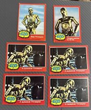 6 Vintage - 1977 Topps Star Wars Red Series Cards - C-3PO. Excellent Condition picture