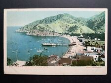 Postcard Avalon CA - c1900s Birds Eye View of Waterfront - Passenger Ferry picture