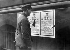Berlin Germany A German policeman reading a proclamation poste- 1920 Old Photo picture