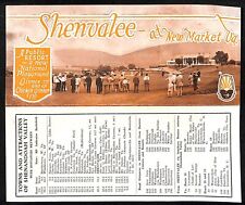 Shenvalee at New Market, VA c1920's Brochure w/ Rates & Distance Scarce VGC picture