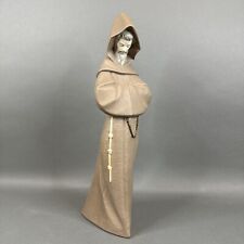 Vintage Lladro Franciscan Monk 2060 Figurine Matte Brown Porcelain Retired 13