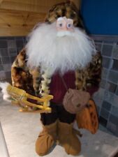 VTG 90's STUNNING JOLLY OLD ST. NICK STANDING FIGURE DISPLAY OLD WORLD-RUSTIC picture
