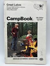 1981 AAA CAMPBOOK GREAT LAKES RV & Tent Sites in IL IN MI OH WI Travel Guide Map picture