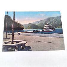 Japan -Ashi Lake Tour Boat- Kojiri Pier National Park Posted 1961 Postcard 4x6 picture