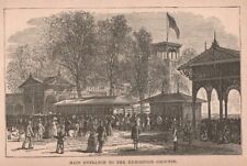 1876 Victorian Engraving Main Entrance Philadelphia Exhibition Grounds 2T1-57A picture