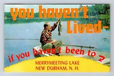 New Durham NH-New Hampshire, Meeting Lake, Greetings, Vintage c1967 Postcard picture