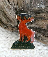 St George Utah BPOE Elks Lodge 1743 Enamel Pin Badge - Dixie Pride Vintage picture