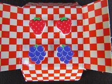 Vintage 1990 Avon Fruit Punchers  Pierced Strawberry Grape Earrings 2 Pr NIB picture