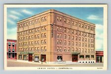 Champaign IL-Illinois, Inman Hotel Antique Vintage Souvenir Postcard picture