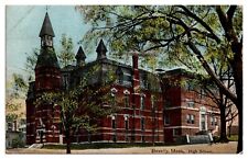 1916 High School, Beverly, MA Postcard picture