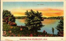 1940'S. GREETINGS FROM FLOMATON, ALABAMA. POSTCARD r11 picture