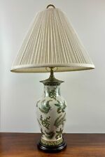 Vintage Late 20th Century Chinoiserie Hand Painted Ginger Jar Table Lamp picture