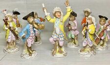Set of 9 Monkey Musicians Band  Vintage Meissen Style Sitzendorf Figurines MINT picture