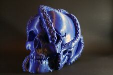 3D Printed Decorative Skull with Tentacles DARK BLUE Sparkle CUSTOM PRINT picture