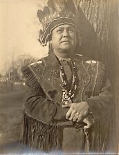 Large Vintage 8 x 10 in. Photo of A Native America Indian Chief picture