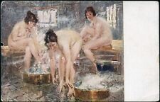 In the bath Soviet russia postcard nude girl USSR Leningrad  1924-1929 vintage picture