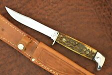 VINTAGE CASE XX USA 1965-1979 AWESOME STAG FIXED BLADE KNIFE 5FINN NICE (16363) picture