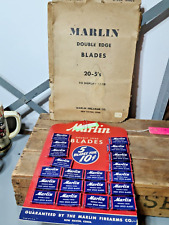 Marlin Firearms Double Edge Razor Blades Store Display-NOS picture