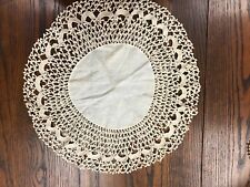 Vintage Handmade 18 Inch Round Cream Doily from My Mothers Estate picture