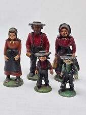 Lot 5 Vintage Cast Iron Amish Mennonite Figures Family 2 to 4