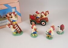 Cottontail Lane Firefighters 5-Piece Set Midwest of Cannon Falls NOS Limited Ed picture