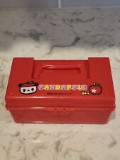 Vintage 2005 Sanrio Pandapple Red Compartment Plastic Toy Box picture