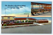 c1940's The Breakers Apartment Motel Exterior San Diego California CA Postcard picture