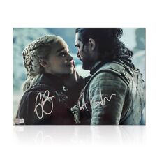 Emilia Clarke And Kit Harington Signed Game Of Thrones Photograph picture