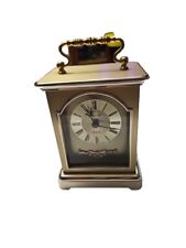 Vintage Kienxle Quartz Clock Mantel Carriage Gold Accent Works Excellent Germany picture