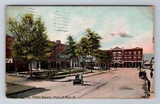 Bradford PA-Pennsylvania, Public Square, Head Of Main St, Vintage c1908 Postcard picture
