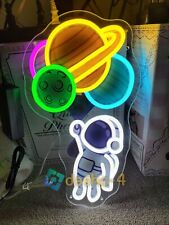 Spaceman Astronaut Planet 40x23cm Neon Light Sign Lamp Room Display Wall Decor picture