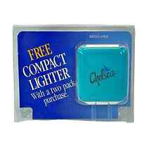 NOS VTG Chelsea Lighter / Compact Mirror Butane Refillable 1989 Teal NEW picture
