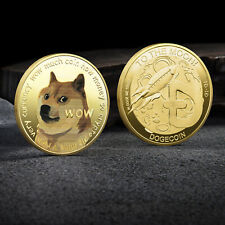 Gold Dogecoin Coins Commemorative 2021 New Collectors Gold Plated Doge Coin picture