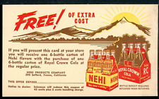 Vintage Nehi Soda and Royal Crown Cola BOGO Postcard Mailer RS picture