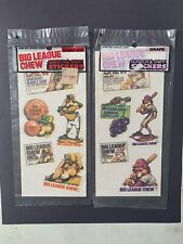 Vintage 80’s Scratch & Sniff Stickers - BIG LEAGUE CHEW Grape & Bubble Gum Scent picture