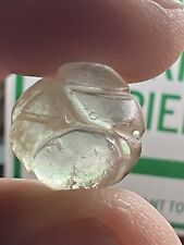 Ancient  intricately carved crystal 16 x 7.4 mm RARE COLLECTIBLE ARTIFACT picture