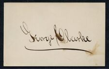 Author GEORGE CLARKE Autograph ca.1880s picture