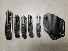 Lot Of 5 Gerber Pocket Folding Knives & 1 Leather Sheath picture