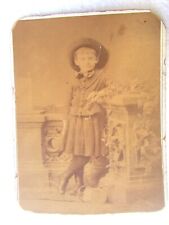 Antique Victorian Cabinet Card Photograph Adorable Girl Eaton Harrisburg PA picture