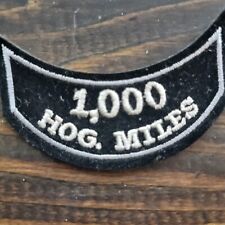 HARLEY-DAVIDSON OWNERS GROUP  HOG Mileage 1,000 MILES VEST JACKET PATCH Rocker picture