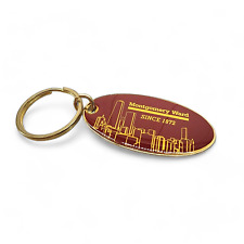 Montgomery Ward Department Store Since 1872 Reddish Brown Goldtone Oval Keychain picture