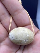 Stunning Old Natural Alabaster Beautiful Bead From Central Asian picture