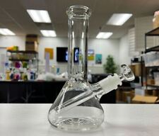 9 Inch Glass Water Pipe Bong Thick Clear Beaker picture
